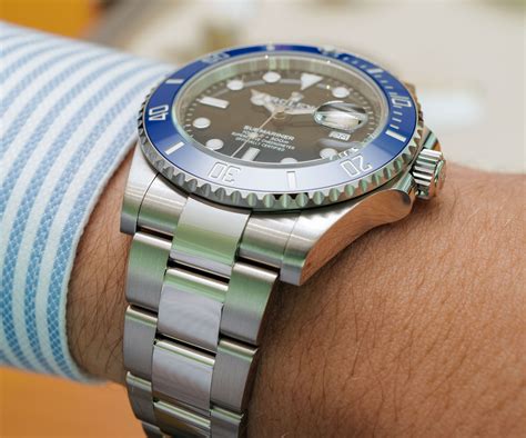 new white gold rolex submariner|white gold submariner blue bezel.